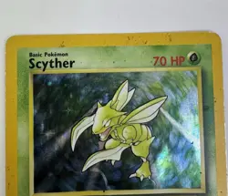 Pokemon TCG Scyther 10/64 Holo No Symbol Error Vintage Jungle Rare Card MP - Image 2
