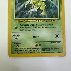 Pokemon TCG Scyther 10/64 Holo No Symbol Error Vintage Jungle Rare Card MP - Image 3