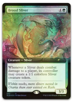 Brood Sliver (Extended Art) #647 (Foil) (NM) Secret Lair Drop SLD Magic MTG - Image 1