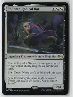 Splinter, Radical Rat 0169 Rare Teenage Mutant Ninja Turtles Foil Near Mint - Image 1