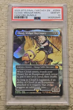 MTG Cloud, Midgar Mercenary Chocobo Track Foil - Final Fantasy - PSA 10🔥💎 - Image 1