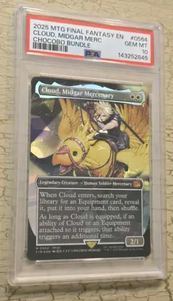 MTG Cloud, Midgar Mercenary Chocobo Track Foil - Final Fantasy - PSA 10🔥💎 - Image 2