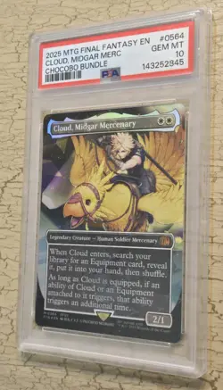 MTG Cloud, Midgar Mercenary Chocobo Track Foil - Final Fantasy - PSA 10🔥💎 - Image 3
