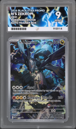 Ns Zekrom Black Star Promo Pokemon Centre Stamp Ascended Heroes Ace 9 - Image 1