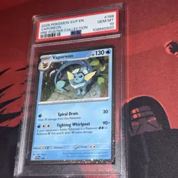 2025 POKEMON SVP EN-SV BLACK STAR PROMO #168 VAPOREON PSA 10 - Image 1