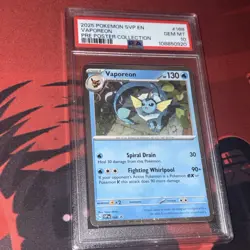 2025 POKEMON SVP EN-SV BLACK STAR PROMO #168 VAPOREON PSA 10 - Image 2