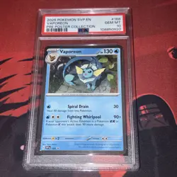 2025 POKEMON SVP EN-SV BLACK STAR PROMO #168 VAPOREON PSA 10 - Image 3