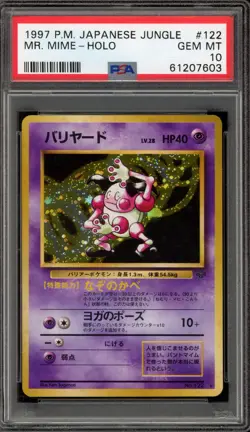 Pokemon Mr. Mime Jungle Japanese Holo Rare #122 PSA 10 Gem Mint - Image 1