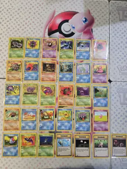 Complete Common & Uncommon 1st Edition Fossil Set For Pokemon WOTC TCG Cards. - Image 1