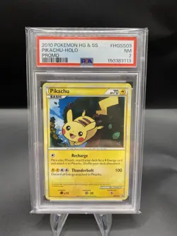 POKEMON 2010 Heart Gold Soul Silver HG & SS PIKACHU Holo Promo #HGSS03 PSA 7 - Image 1