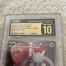 Pokemon Team Rocket's Mewtwo ex Super Rare Holo Glory Rocket Gang 114/098 CGC 1… - Image 3