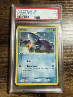 Pokemon Kyogre EX Emerald Reverse Holo Rare #6 PSA 7 - Image 1