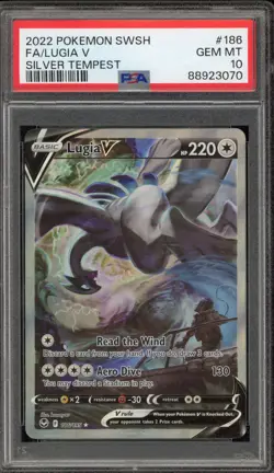 Pokemon Lugia V Silver Tempest Full Alt Art #186 PSA 10 Gem Mint - Image 1