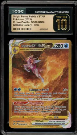 Pokemon Origin Forme Palkia VSTAR Crown Zenith Secret Rare #GG67 CGC 10 Pristine - Image 1