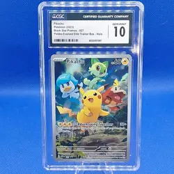 Pokemon Pikachu CGC 10 Holo Promo 027 Sv: Scarlet & Violet English 2023 - Image 1