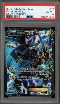 Pokemon Zekrom EX Next Destinies Full Art #97 PSA 6 - Image 1