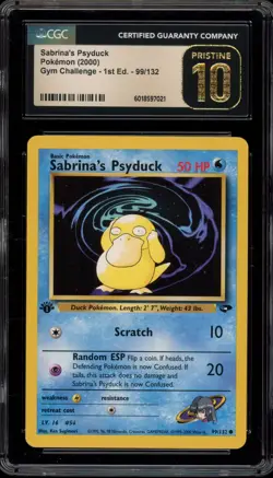 Pokemon Sabrina's Psyduck Gym Challenge 1st Edition #99 CGC 10 Pristine - Image 1
