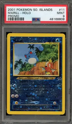 Pokemon Marill Southern Islands Holo Promo #11 PSA 9 Mint - Image 1
