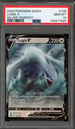 Pokemon Lugia V Silver Tempest Holo Ultra Rare #138 PSA 10 Gem Mint - Image 1