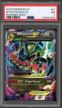 Pokemon M Rayquaza EX XY Roaring Skies Holo Ultra Rare #61 PSA 7 - Image 1
