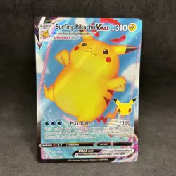 Pokemon TCG - Surfing Pikachu VMAX 009/025 Ultra Rare - Celebrations - NM - Image 1