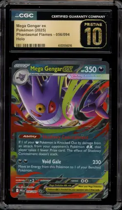 Pokemon Mega Gengar ex Phantasmal Flames Double Rare #056 CGC 10 Pristine - Image 1