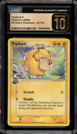 Pokemon Psyduck EX Holon Phantoms #81 CGC 10 Pristine - Image 1