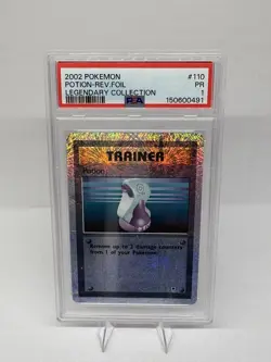 2002 POKEMON POTION LEGENDARY COLLECT. REVERSE FOIL 110/110 PSA 1 - Image 1