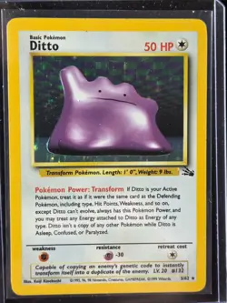 Pokemon TCG Ditto Fossil Holo Rare 3/62 - Image 3