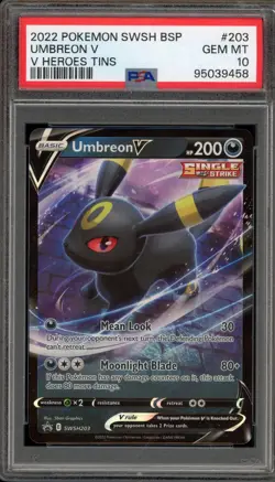 Pokemon Umbreon V Heroes Tins Black Star Promo SWSH203 PSA 10 Gem Mint - Image 1