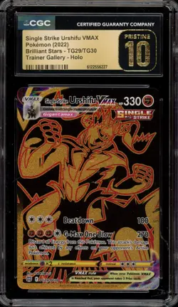 Pokemon Single Strike Urshifu VMAX Brilliant Stars FA #TG29 CGC 10 Pristine - Image 1