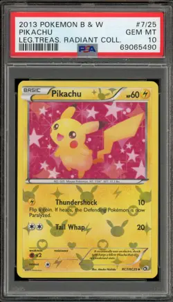 Pokemon Pikachu Legendary Treasures Radiant Coll. #RC7 PSA 10 Gem Mint - Image 1