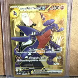Pokemon Cynthia's Garchomp EX 241/182 Hyper Rare Holo SV10 Destined Rivals - Image 2