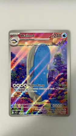 Pokemon Wailord 162/159 Sv09 Journey Together Illustration Rare Holo NM - Image 1