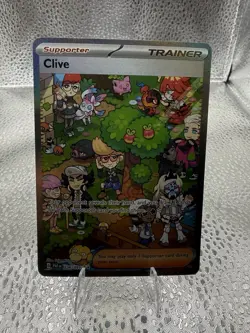 Clive 236/091 Special Illustration Rare Paldean Fates Pokemon SIR NM - Image 1