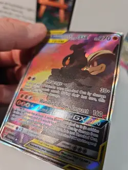 Pokemon Marshadow & Machamp GX Ultra Rare Full Art TAG TEAM Holo 199/214 270 HP - Image 3