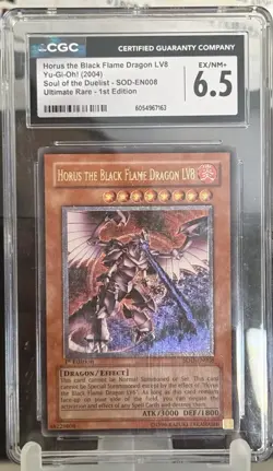 Yu-Gi-Oh! Horus The Black Flame Dragon LV8 1st Edition SOD-EN008 Ultimate Rare - Image 1