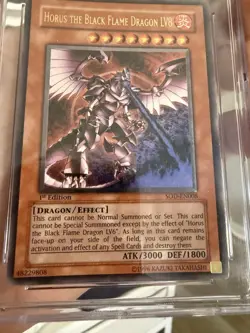 Yu-Gi-Oh! Horus The Black Flame Dragon LV8 1st Edition SOD-EN008 Ultimate Rare - Image 4