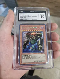 YUGIOH Gate Guardian Secret Rare MRD 000 PSA 10 GEM MINT 2017 Reprint - Image 1