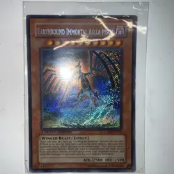 Yugioh Earthbound Immortal Aslla Piscu CT06-ENS02 Secret Rare Limited Ed Damaged - Image 1