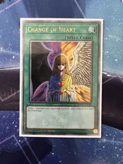 Yugioh! Change of Heart (Quarter Century Secret Rare) RA01-EN050 1st Edition NM - Image 1
