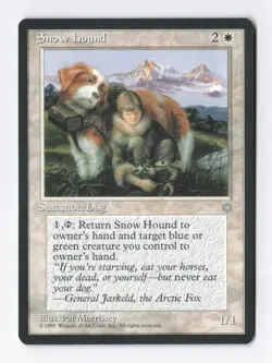 Snow Hound Ice Age MTG Vintage Magic the Gathering Card LP/NM - Image 1