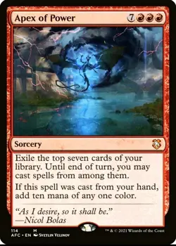 X 1 Apex of Power NM-M AFC 114 MTG Magic The Gathering - Image 1