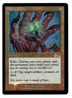 Ring of Gix -- MTG (NM Quality FOIL) - Urza's Legacy - See pics/scans! - Image 1