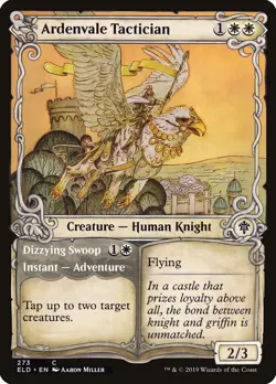 Ardenvale Tactician / Dizzying Swoop (Showcase) FOIL Throne of Eldraine PLD - Image 1