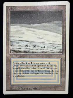 MTG Tundra Revised Dual Land LP+/EX Magic The Gathering Vintage Reserved List - Image 1