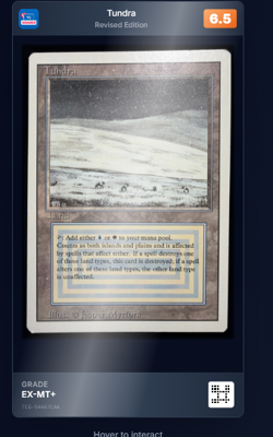 MTG Tundra Revised Dual Land LP+/EX Magic The Gathering Vintage Reserved List - Image 3