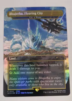 MtG BHUJERBA FLOATING CITY (CITY OF BRASS) Foil NM Championship Promo - Image 1