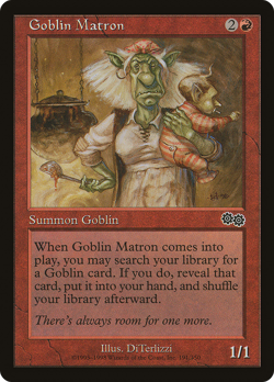 Goblin Matron #191 (MP) Urza's Saga USG Magic MTG - Image 1