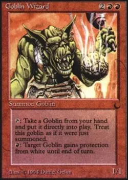 Damaged, English - 1 x MTG Goblin Wizard The Dark - Image 1